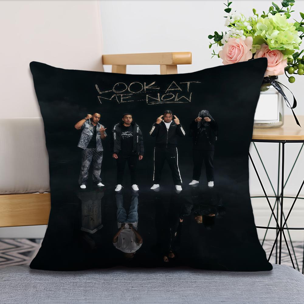 Onefour Hip Hop Rapper cushion cover Pillow Case Square Cushion Room Bedroom Headboard Sofa Living Backrest Nap Time