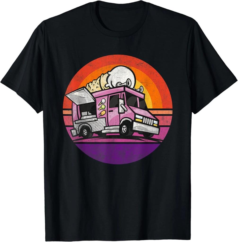 Ice Cream Truck Retro Vintage Retro Gift Unisex T-Shirt