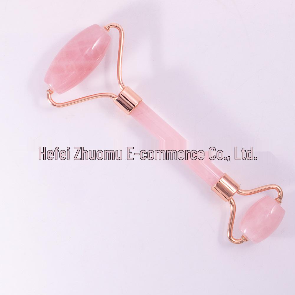 Pink Crystal Jade Roller & Gua Sha Beauty Set for Face, Eye, Body