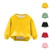Children's Boys And Girls Fashionable Solid Color Pullover Casual Round Neck Sweatshirt