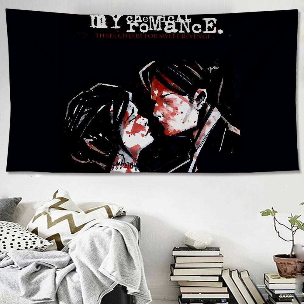 Band MMy CChemical RRomance MCR Hanging Bohemian Tapestry Hanging Tarot Hippie Wall Rugs Dorm Home Decor