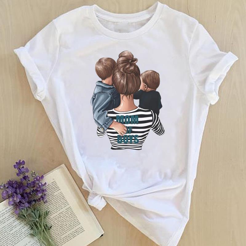 Футболка с принтом, женская одежда, акварель, любовь, мама, тренд, мама, 90-е годы, милая летняя женская футболка, повседневная женская футболка с коротким рукавом, модная футболка с рисунком