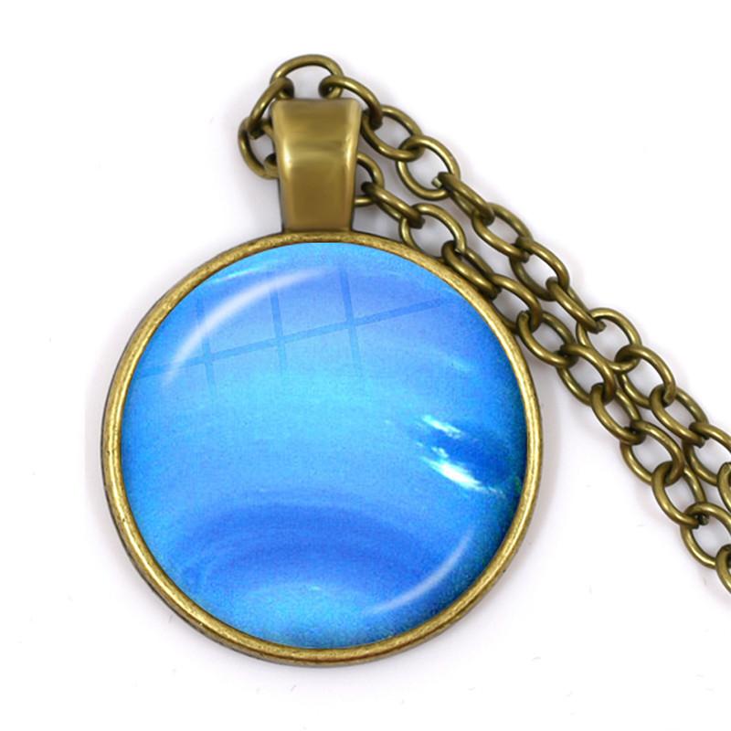 Серебряное ожерелье с подвеской в виде планеты Солнечной системы, ожерелье с подвеской в виде галактической туманности, Вселенские украшения для женщин и мужчин, Подарок на день рождения