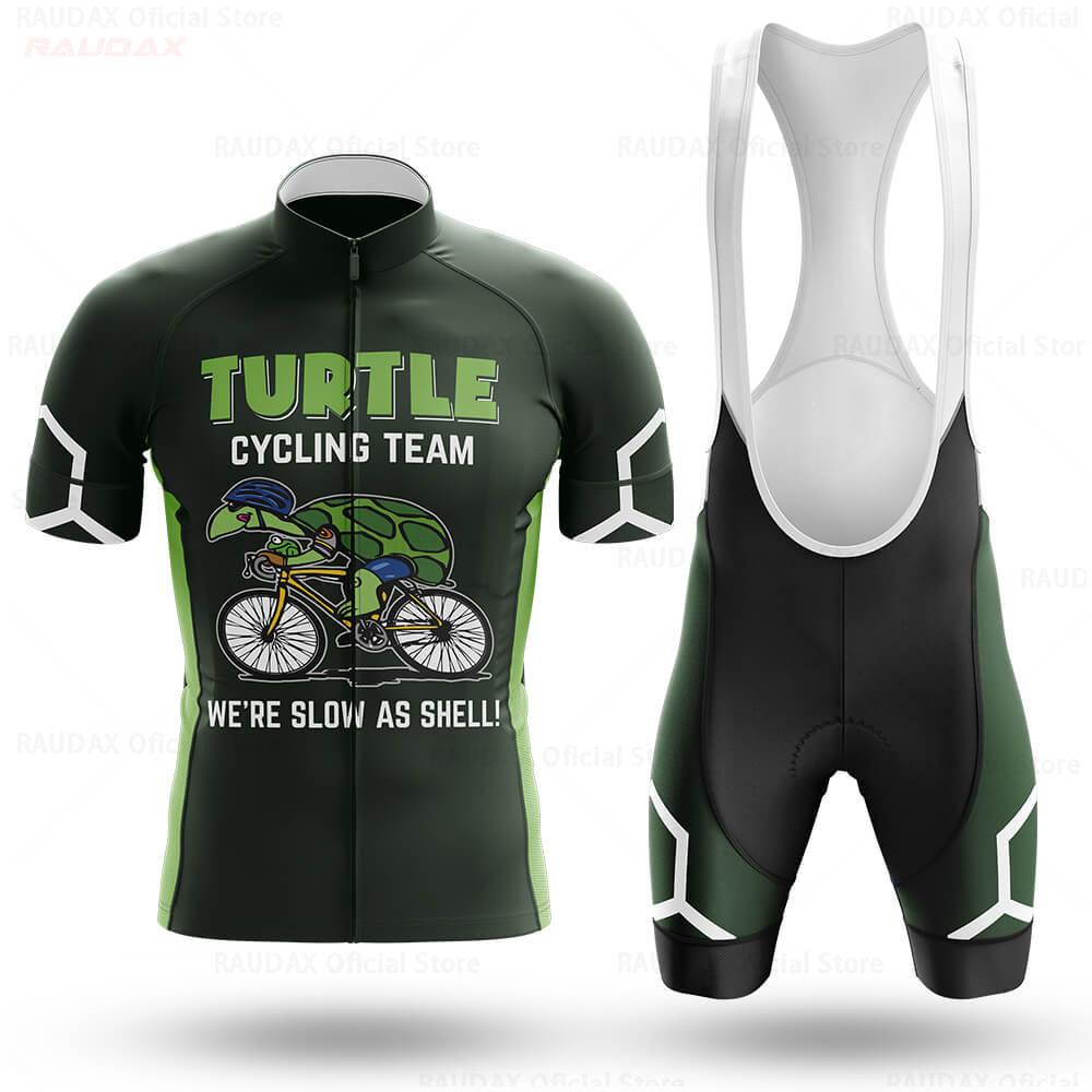 Man's Cycling Jersey Set Turtle Cycling Team Summer Short Sleeve Mountain Bike Bicycle Sportswear MTB Maillot Ropa Ciclismo