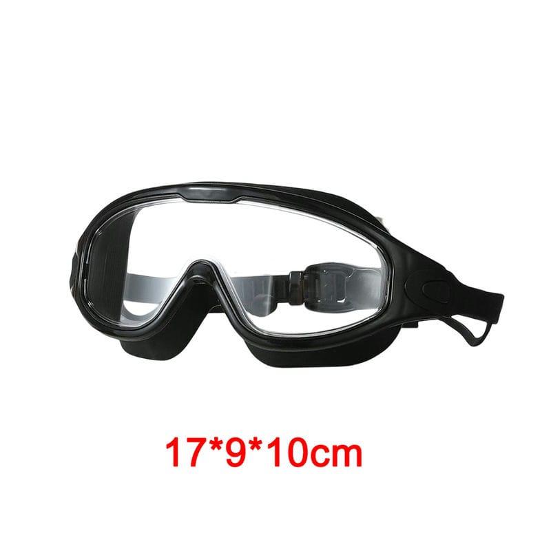 Adult Swimming Glasses Large Frame Diving Mask Soft Eyewear With Earplugs Men Women Water Sports Diving HD Anti-fog Eyewear