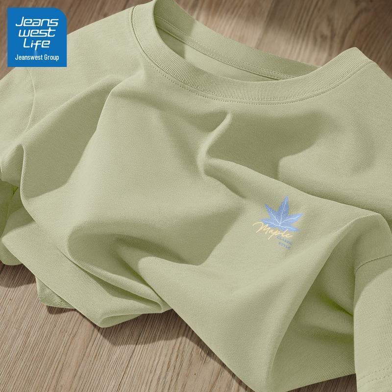 JEANSWEST LIFE Мужская хлопковая футболка с коротким рукавом, плотная