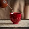 Chinese Kung Fu Tea Brewing Cup, Ceramic Retro-style Design, Solid Color Appearance, Household Anti-scald Tea Brewing Cup