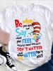 Be Who You Are Say What You Feel Teacher T Shirt  Loose Fit  Women'S Casual Round Neck T-Shirt Fashion Illustration Tee