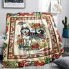 Husky Dog Print Flannel Blanket, High quality Comfortable for All Seasons, Home Decor, Warmth and Comfort, Perfect for Christmas Gifts60