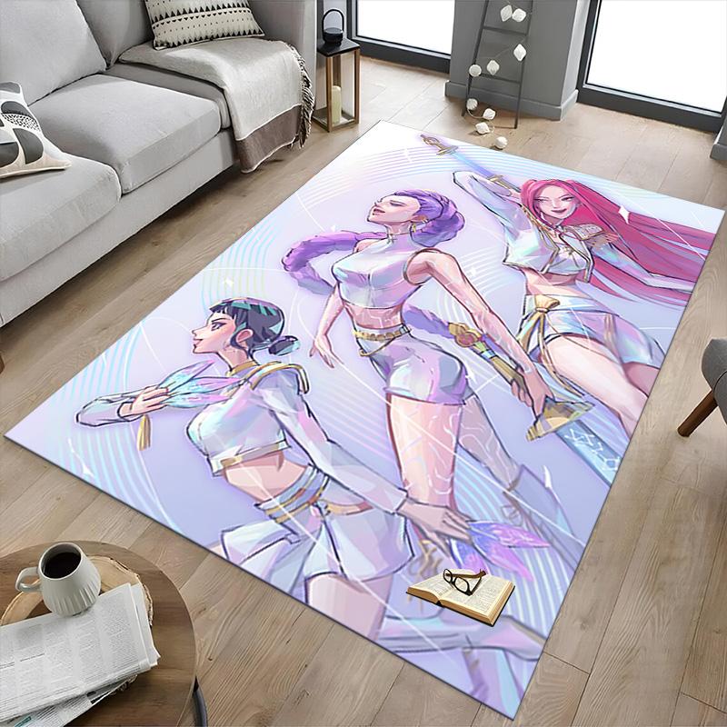 Fantasy Warrior Trio Carpet For Playroom Bedroom Living Room Sofa Home Decorkids Game Area Rug Nonslip Floor Mat
