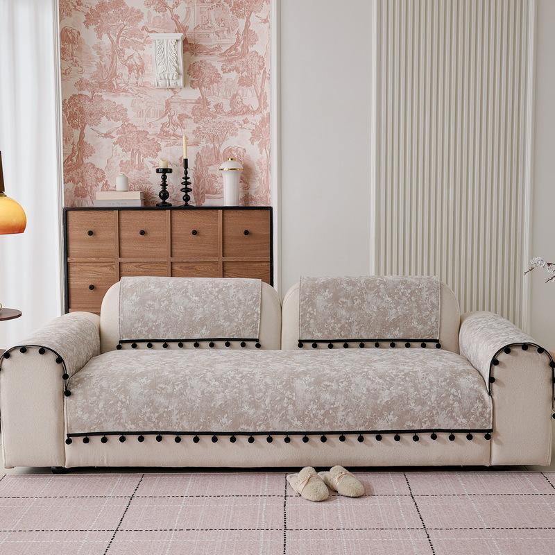 Французская подушка для дивана Универсальная подушка для сиденья дивана Новая нескользящая накидка Тканевое полотенце Чехол для дивана высокого класса