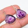 Серьги из стерлингового серебра 925 пробы с натуральным бразильским аметистом, 1,75 дюйма, O4L95