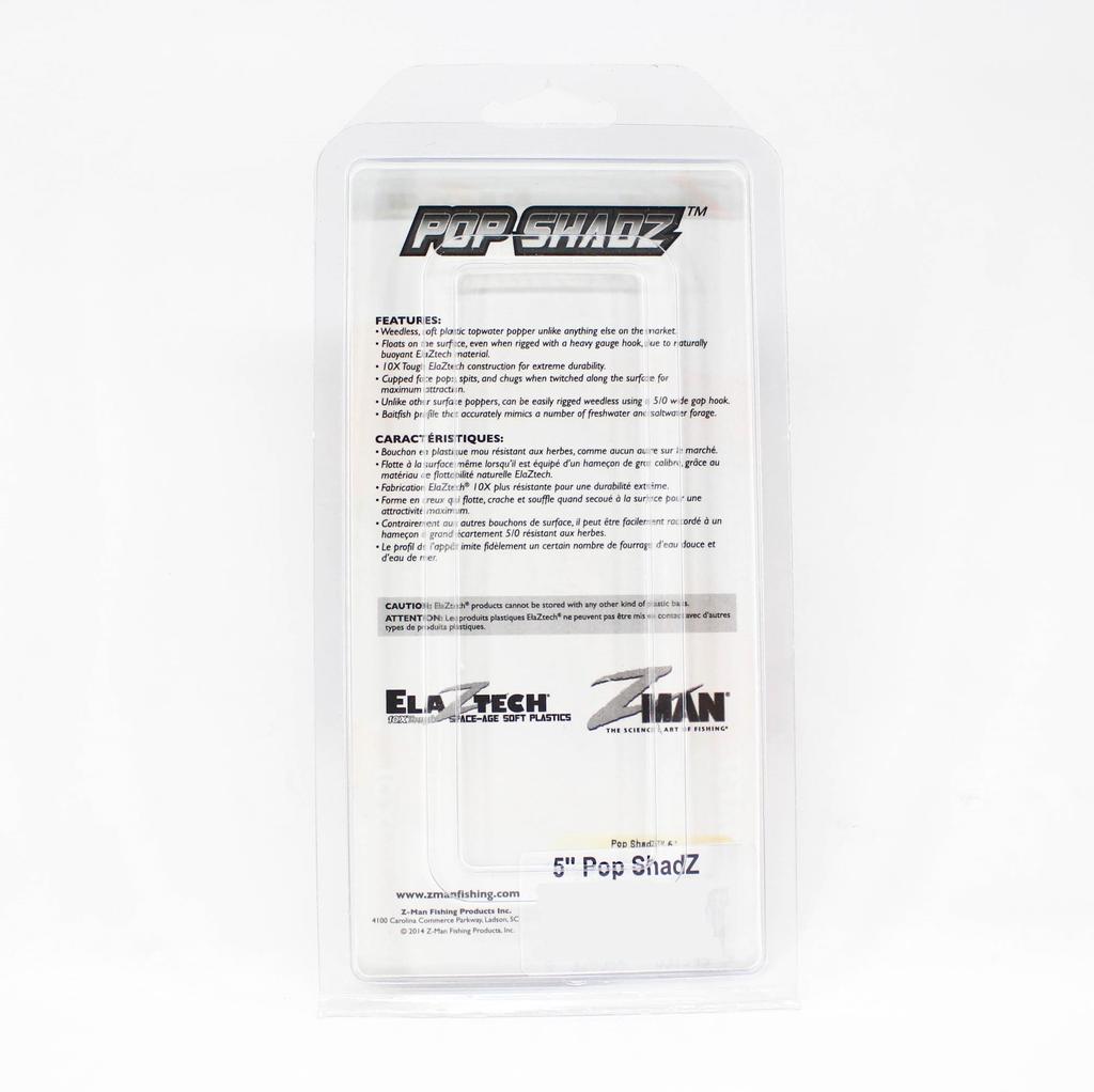 Zman Soft Lure Pop ShadZ 5 Inch 3/Pack Mud Minnow (5728)