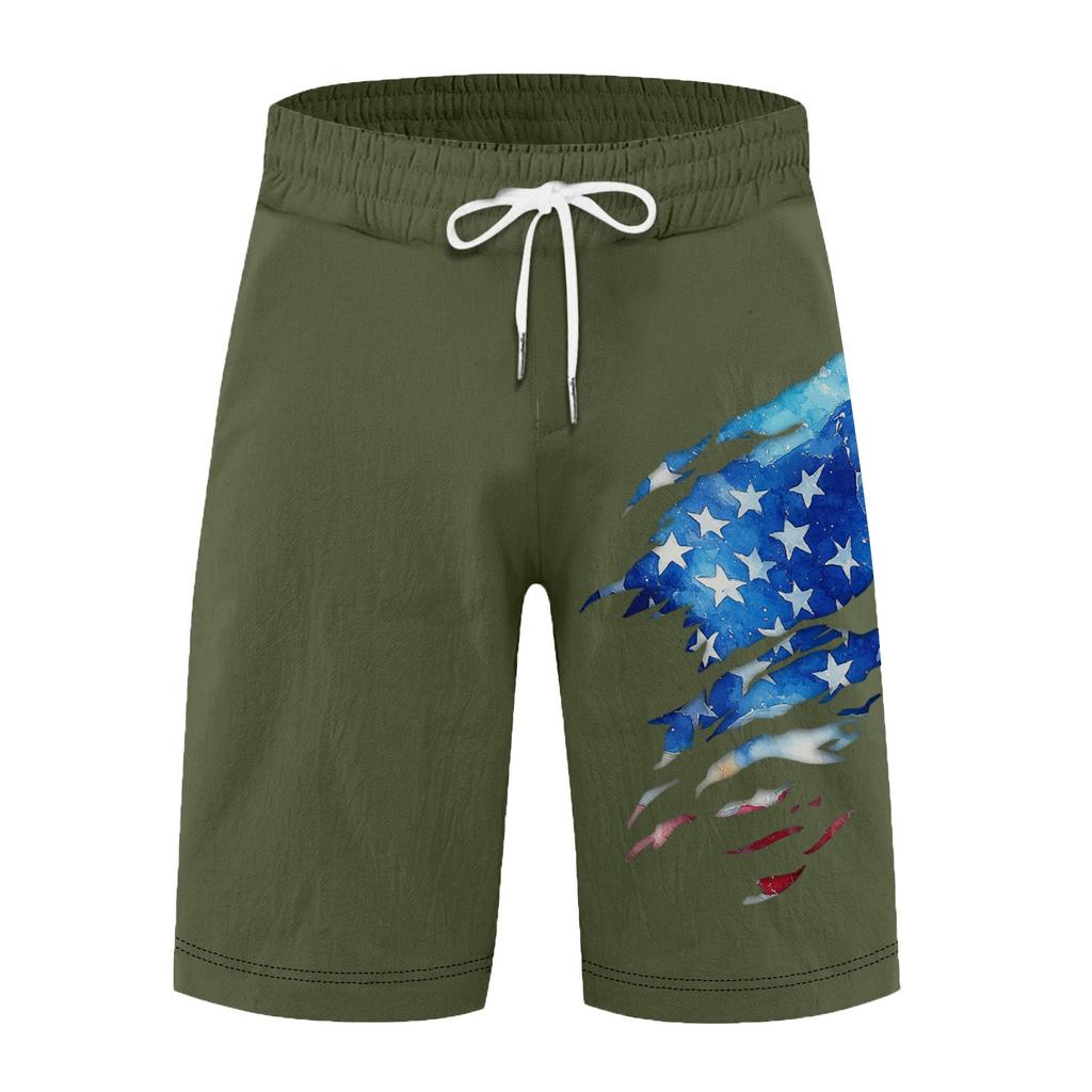 Мужские летние большие повседневные свободные спортивные брюки пляжные шорты