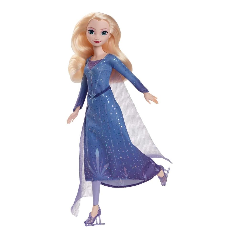 Игровой набор Mattel Disney Холодное Сердце Кукла Эльза для катания на коньках с домиком для ролевых игр, для детей от 3 лет, Синий