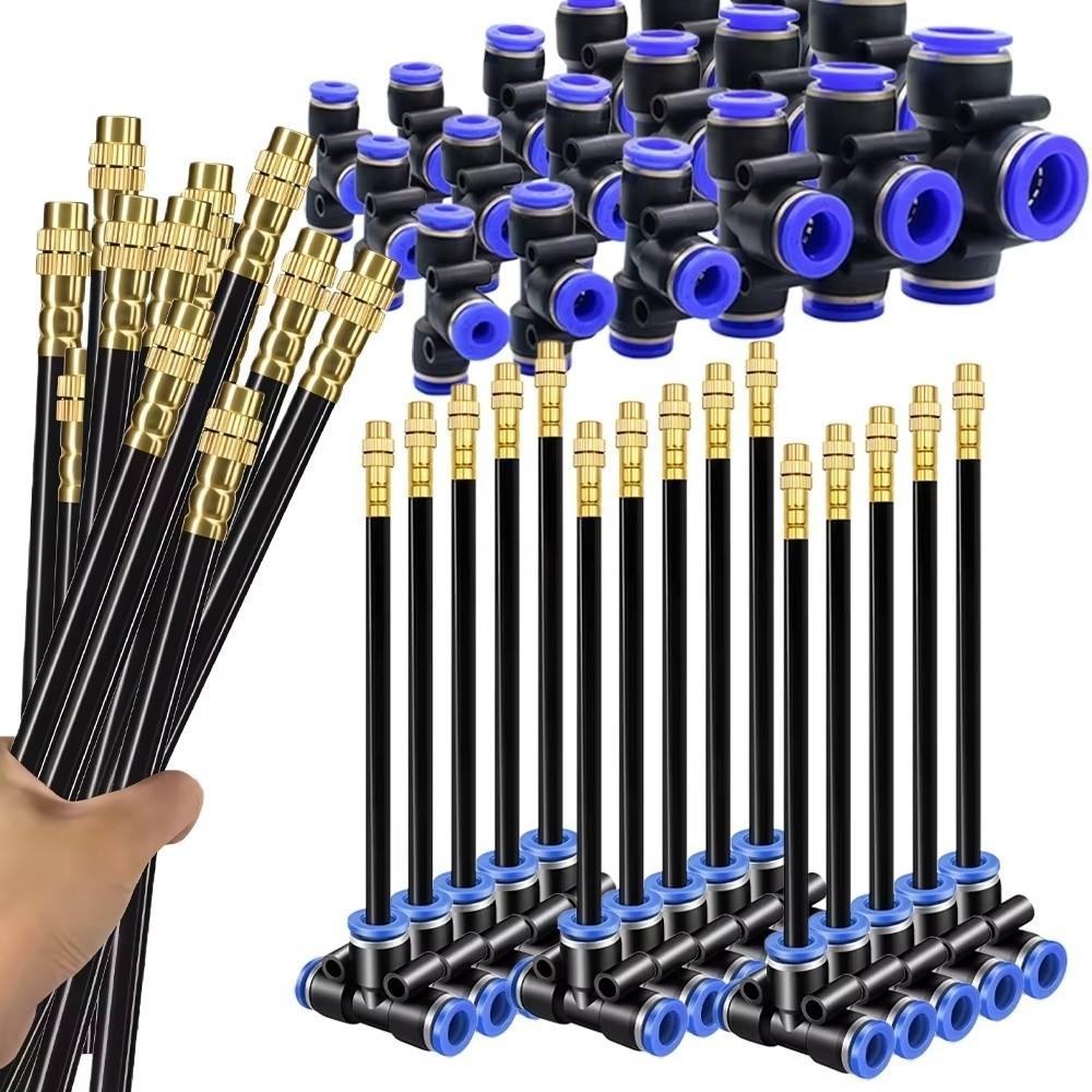 5Pcs Adjustable Irrigation Sprinkler Kit Quick Connect Misting Cooling System Greenhouse