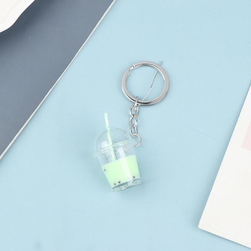Bubble Tea Diy Keychain High Quality Acrylic Pendant Backpack Keyring Charms