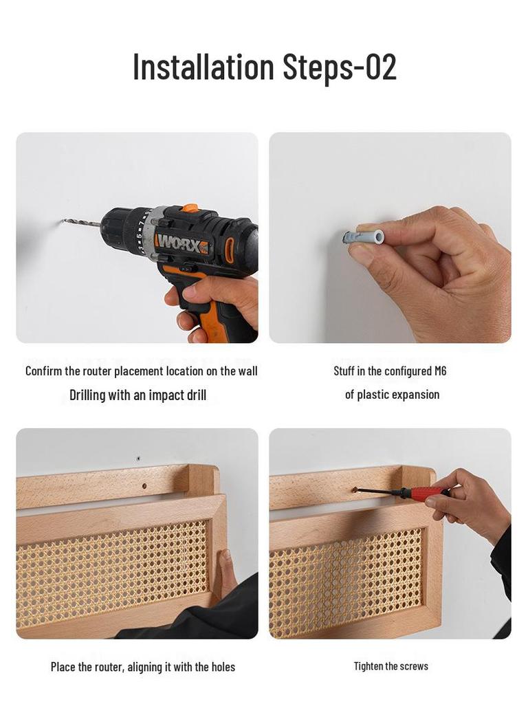 Wall-Mounted Wooden Router & Modem Storage Box: Power Strip Organizer & Socket Cover