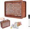 Cash Vault Wooden Savings Box, Wooden Cash Saver Money Box, Cash Saver Box, Money Box with Counter, 10,000 Savings Challenge Box, Saving Box for Cash
