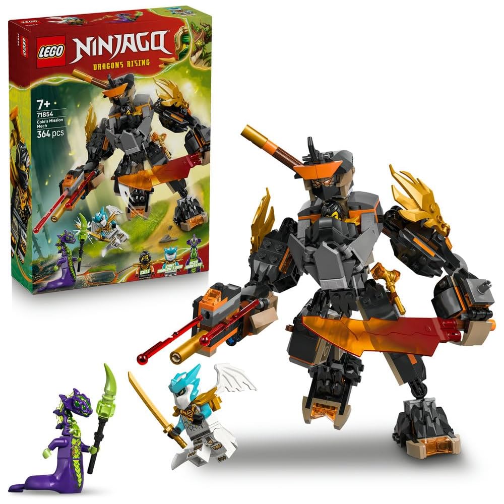 LEGO Ninjago Cole's Mission Mech Suit Building Toy for Kids Ages 7-9, Creative Block Set, Ideal Gift
