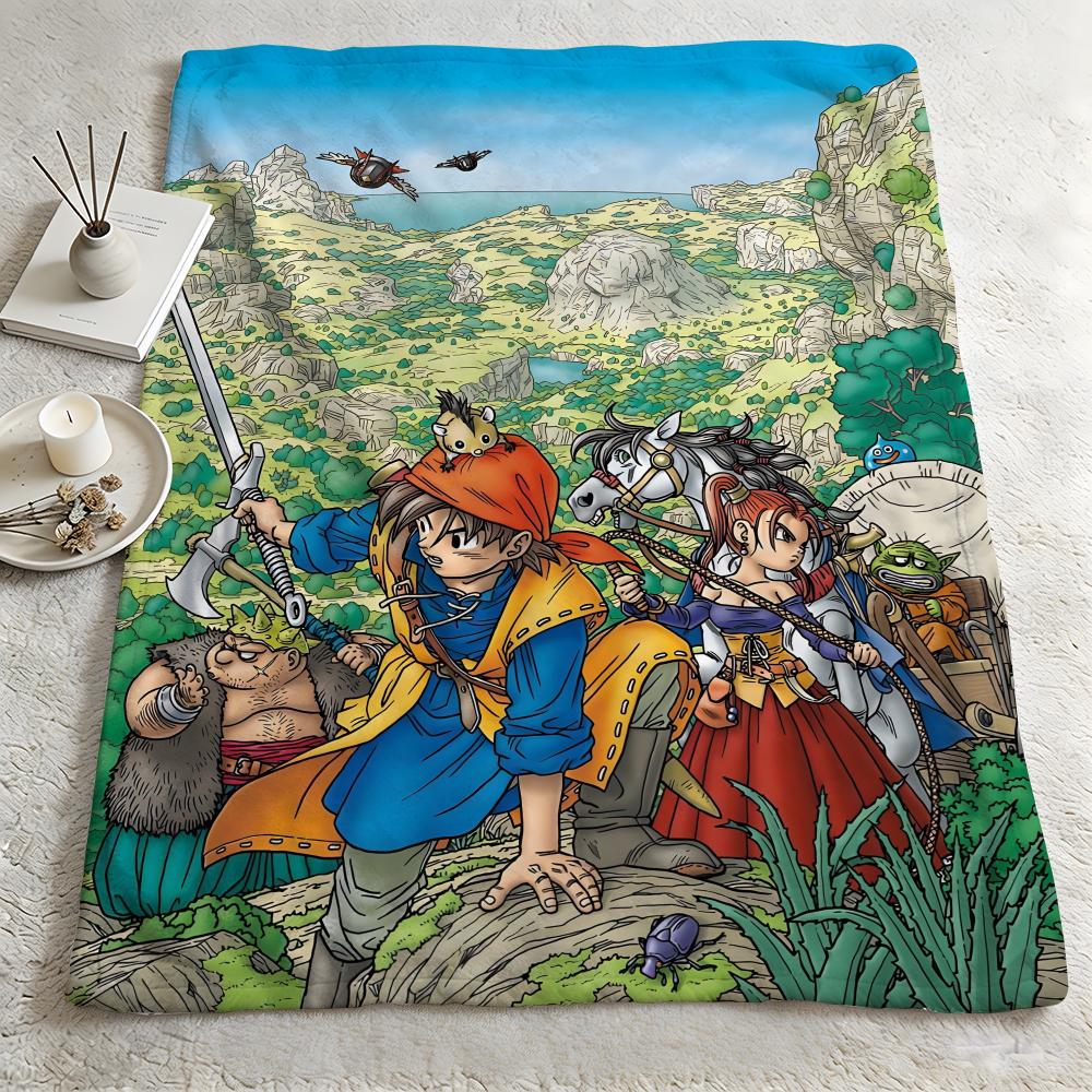 game D-Dragon Quest-t Throw Warm Soft Flannel Blanket, Multi-use for Sofa Bed Camping Travel Nap