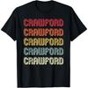 CRAWFORD Подарок Фамилия Смешная Ретро Винтажная Футболка для Дня Рождения и Встречи