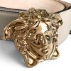 Отличный ремень VERSACE пряжка с мотивом Медузы бежевый Телячья кожа мужской Б/у