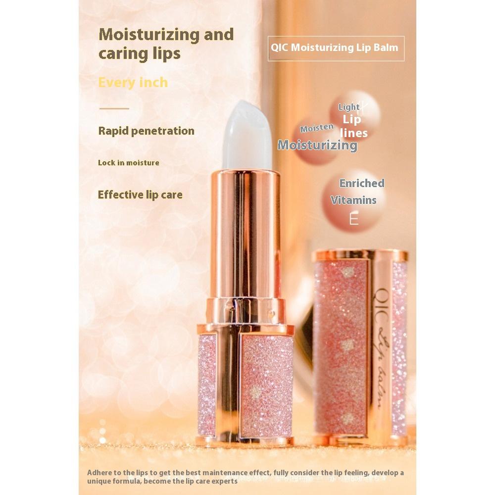 QIC Star Lip Balm, увлажняющий воск для губ, бесцветный прозрачный уход, увлажняющий блеск для губ, красота