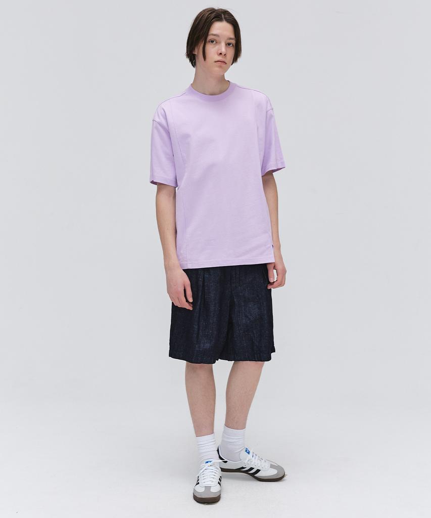 EZIO Unbalanced Cut T-Shirt_Violet