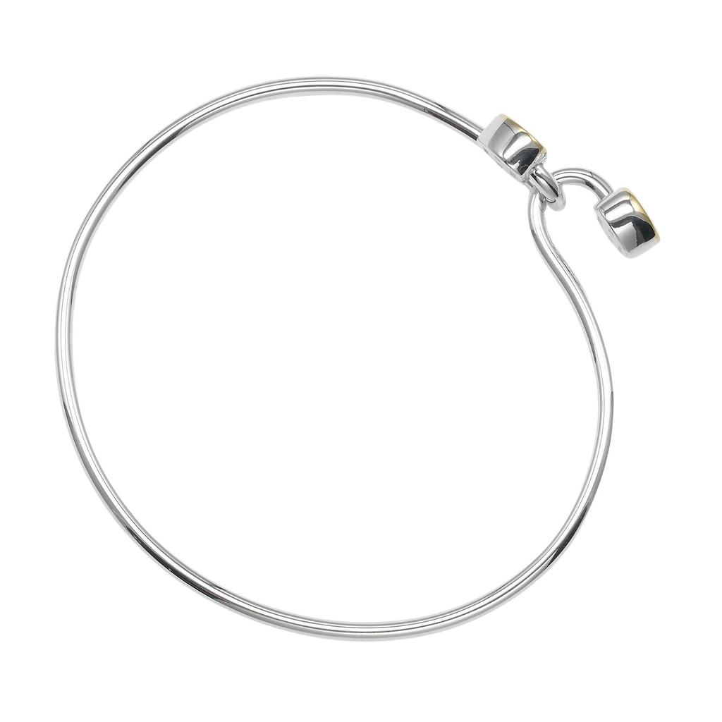 TIFFANY&Co. Double heart Bracelet Silver925/K18 yellow gold 8.5g Women Used