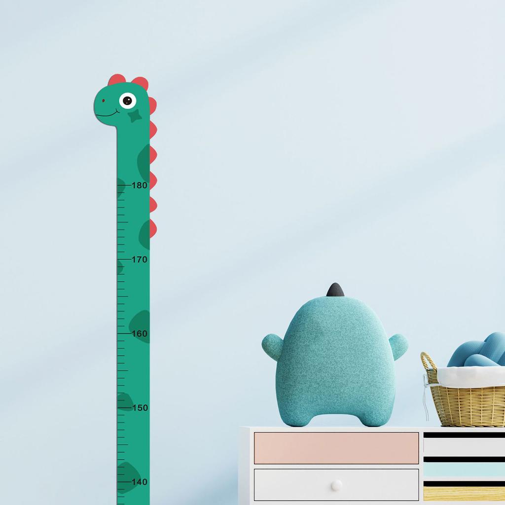 Cute Cartoon Children's Height Chart Sticker Fun and Educational Dinosaur/Giraffe Wall Height Measuring Ruler Decor