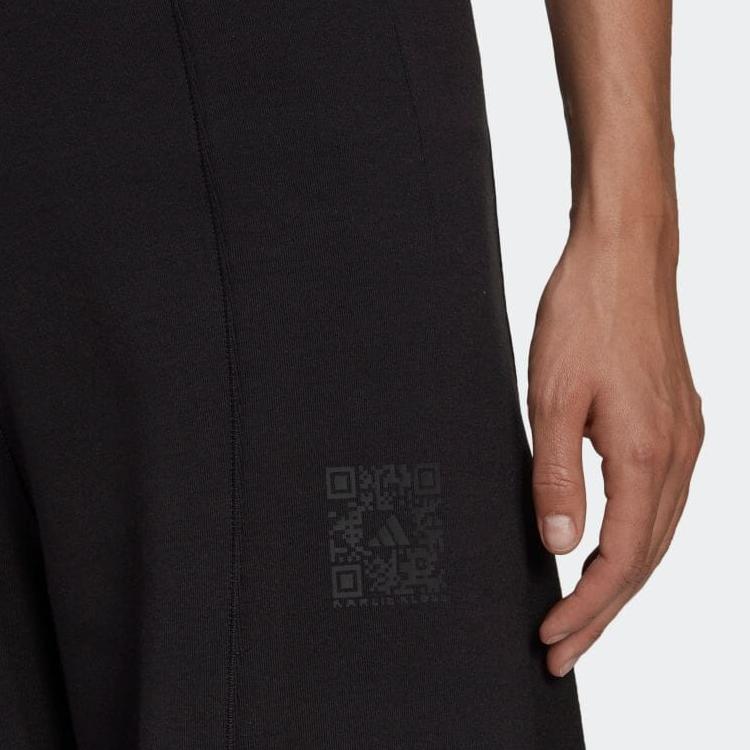 Adidas Однотонные прямые тренировочные брюки женские, черные HE2994