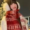 Fair Island Snowflake Double-sided Knitted Scarf Women's Autumn and Winter Atmosphere Thickened Warm Scarf Retro Shawl