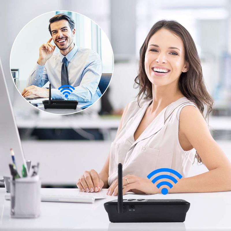 10-Channel FM Wireless Intercoms Home House Business Offices 1Mile Range Room To Room Calling &  Talking System