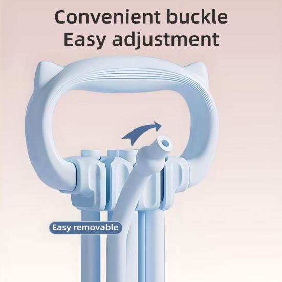 Регулируемая фитнес-лента с 6 трубками и ручкой в виде кошачьего ушка для мужчин и женщин, растяжка для рук, плеч, спины, силовая тренировка, эластичное натяжение