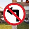D Плоский Упаковочный Винтажный Дорожный Знак «Запрещено Поворот Налево» Прочный Алюминиевый Металл Красный Круг Запрета Стрелка Настенный Декор для H