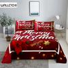 Красный Рождественский 0.9/1.2/1.5/1.8/2.0m Цифровая Печать Полиэстер Простыня Плоская С Наволочкой Комплект Постельных Принадлежностей С Принтом