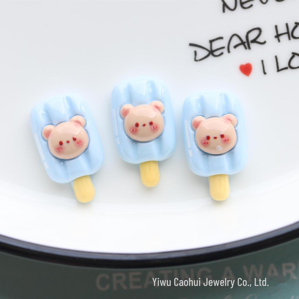 Очаровательные блестящие мультяшные аксессуары для волос из смолы: Детские шпильки, кольца, зажимы и нашивки для поделок своими руками