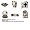 Decorative Magnets for Metal Surfaces 6 Pcs Halloween Refrigerator Magnets, Grim Reaper Pumpkin Skull Ghost Strong Magnetic Adsorption Ornaments
