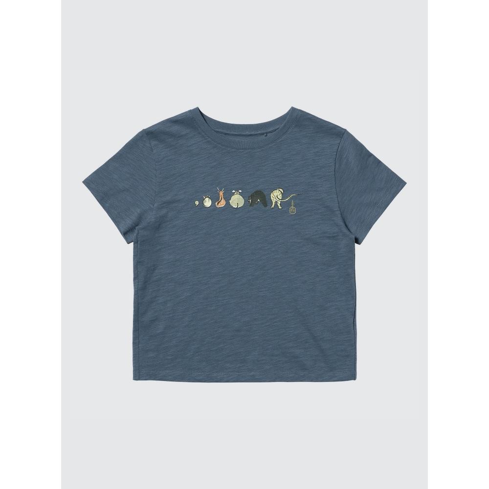 Uniqlo Япония Японский узор Животные Ut Короткая длина