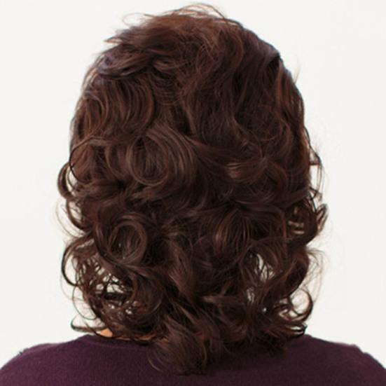 Женский короткий вьющийся парик с челкой, пушистые натуральные шелковистые высокотемпературные волокна, дамы среднего возраста, мама, черные, коричневые синтетические волосы