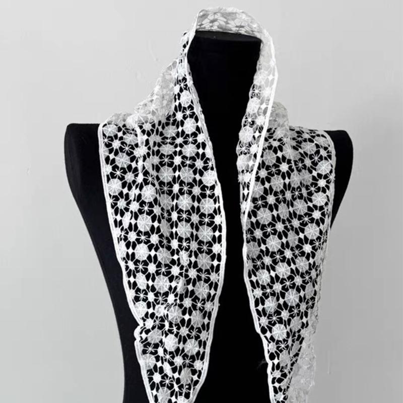 Aesthetic Hollowout Scarf Bohemian Shawl Headwear Waist Scarf Bag Band For Women Various Occasion Popular Photo Props