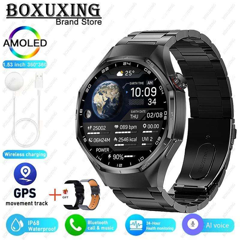 Новые Улучшенные Часы 6 Max GPS Отслеживание Тренировок Пульс Кислород в Крови AMOLED Bluetooth Звонки Спорт Водонепроницаемые Умные Часы