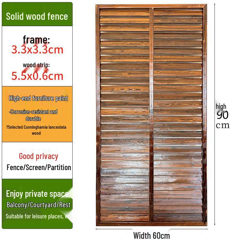 Outdoor Wooden Fence Lattice: Anti-Corrosion Courtyard Rail, Balcony Decor, Climbing Trellis Screen Partition.