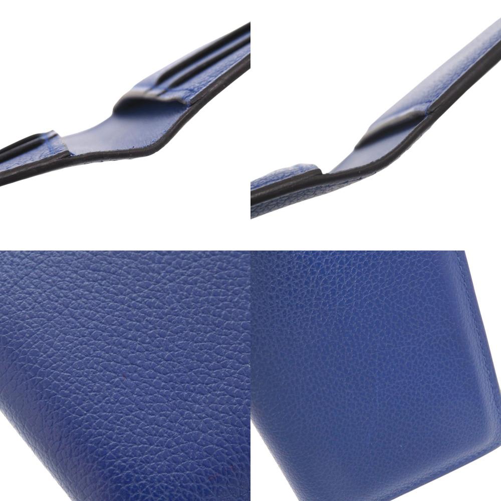 Б/у ОРИГИНАЛ HERMES MC2 Euclid Кошелек для карт Синий королевский Evercolor