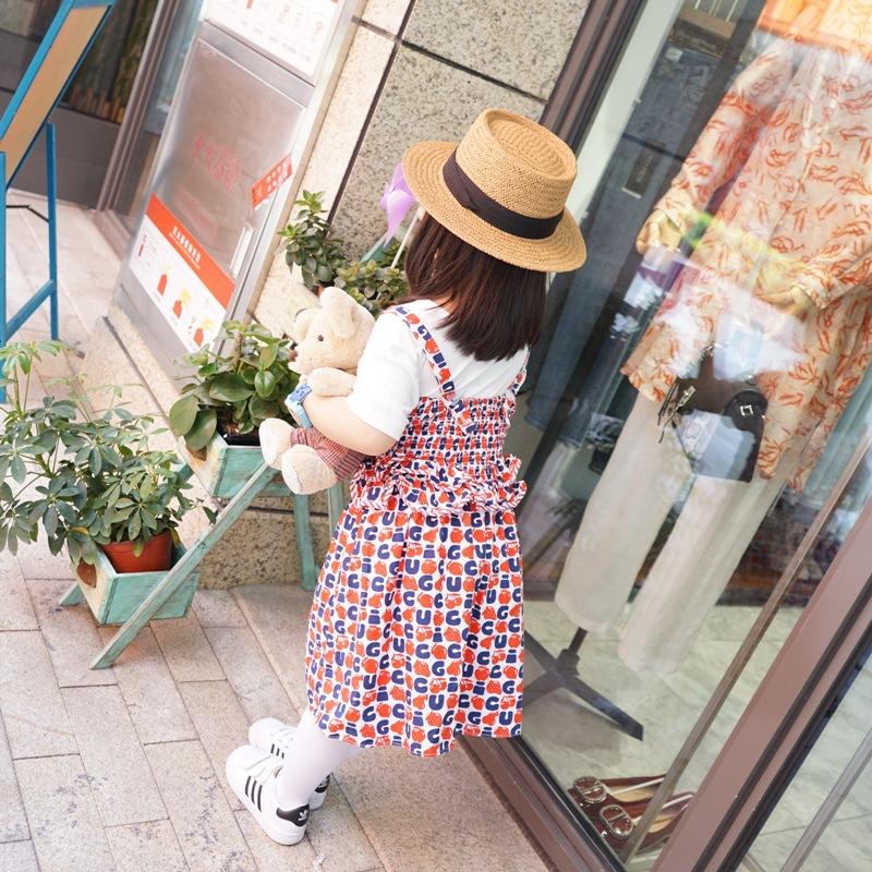 Korean Version Of Japanese Ins Hand-Woven Flat Top Top Hat Trendy Boys And Girls Children'S Summer Straw Hat Foreign Trade Export Sunshade