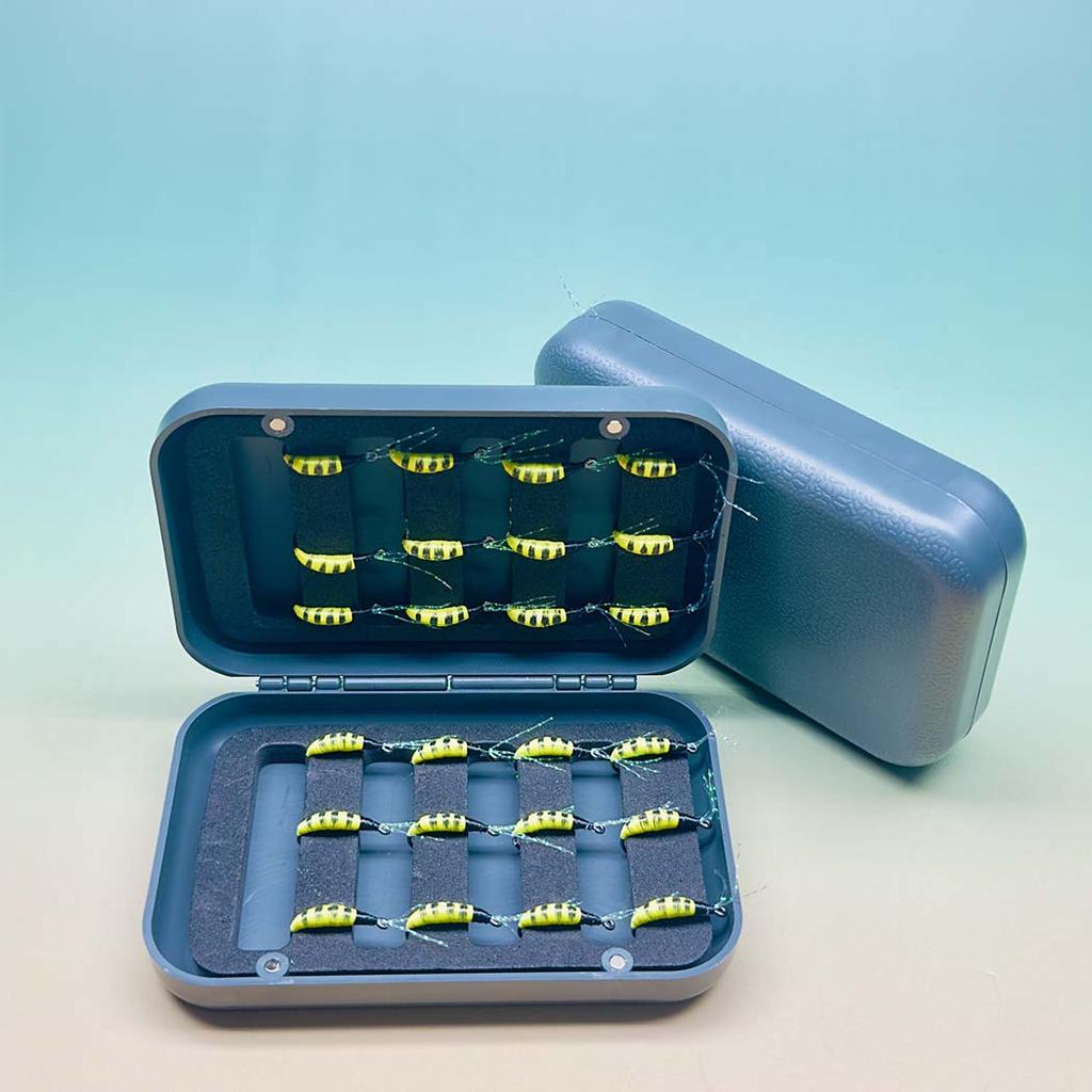 24Pcs-Set Fly Fishing Flies Nymph Lures Dry Flies Pupal Worms Multicolor Bait-Size #6 For Trout/Perch/Carp