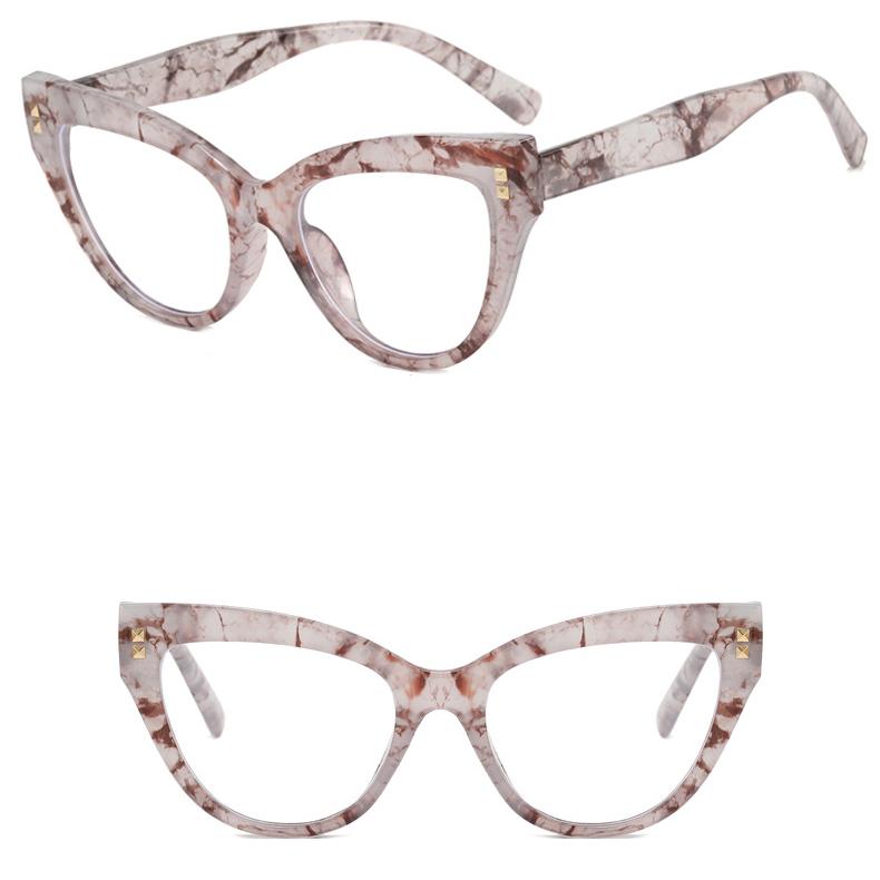 Заклепочная черно-белая цветовая гамма для новых оправ для очков, модная и маленькая по внешнему виду