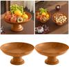 Nordic Wood Grain Fruit Plate High-foot Dried Fruit Plate Household Desktop Storage