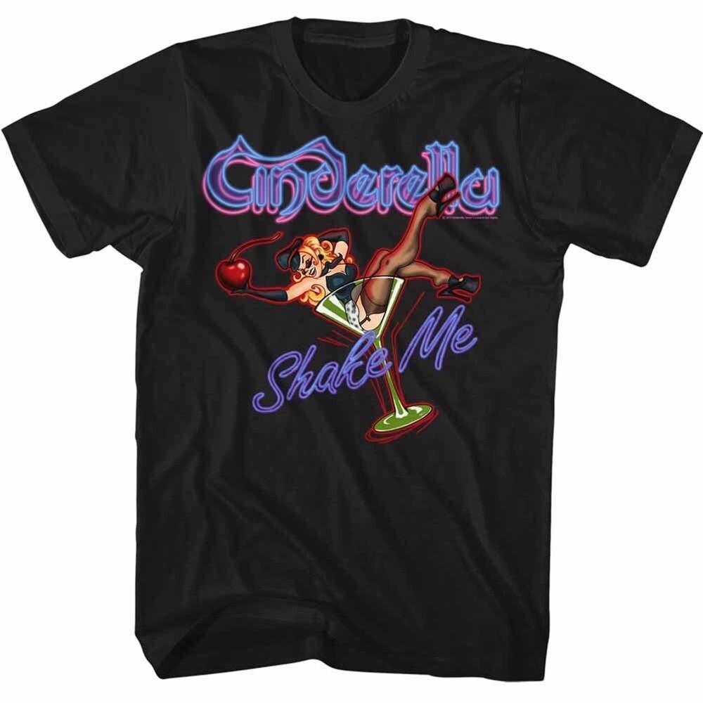 CINDERELLA Band T-Shirt New SHAKE ME Metal Music Merch Black Cotton Unisex T-Shirt